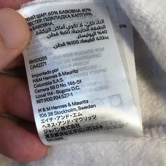 H&M Divided Women's One Vision Small Pattern Graffiti Hand-Cropped Soft Hoodie - Picture 12 of 12